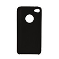Aluminium Protective Case / Hole on Back for iPhone 4 - Black
