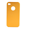 Aluminium Protective Case / Hole on Back for iPhone 4 - Golden