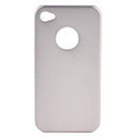 Aluminium Protective Case / Hole on Back for iPhone 4 - Grey