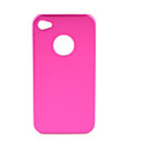 Aluminium Protective Case / Hole on Back for iPhone 4 - Pink