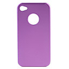 Aluminium Protective Case / Hole on Back for iPhone 4 - Purple