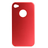 Aluminium Protective Case / Hole on Back for iPhone 4 - Red
