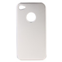 Aluminium Protective Case / Hole on Back for iPhone 4 - Silver