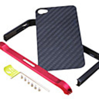 Aluminum Element Bumper Frame Case Cover For iPhone 4 (Red Black)