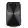 Aluminum Rubber White Hard Case Snap Cover for Blackberry 9800/CD Black