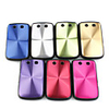 Aluminum Rubber White Hard Case Snap Cover for Blackberry 9800/CD Color Random