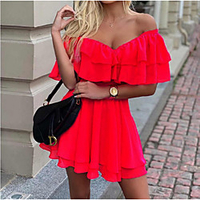 amazon aliexpress foreign trade 2021 european and american butterfly print multicolor strapless ruffle dress miniinthebox