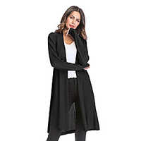 amazon cross-border autumn commuter knitted long-sleeved fashion solid color long cardigan sweater coat for women miniinthebox