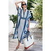 amazon cross-border european and american new loose beach coveralls positioning printing robe outer coverall sun protection shirt beach skirt miniinthebox