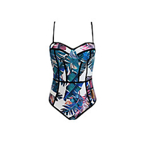 amazon printed one-piece swimsuit women