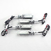 Amber 12-LED Motorcycle Turn Signals with Chrome Plated Casing -12V