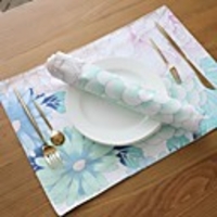 American Flower Double-layer Thick Modern Western Placemat 4pcs