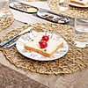 American Golden Texture PP Woven Round Placemat Solid Color Dining Table Insulation Pad Hotel Western Placemat 2pcs