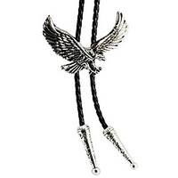 american indian art neckwear western cowboy leather rodeo bolo tie necktie cord pendant necklace for men women (leaves)