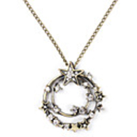 Among the Stars Copper Necklace with Rhinestone