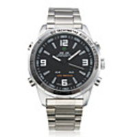 Analog - Digital Dual Display Black Dial Wrist Watch WH-1009