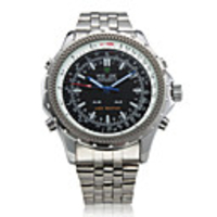 Analog - Digital Dual Display Black Dial Wrist Watch WH-904