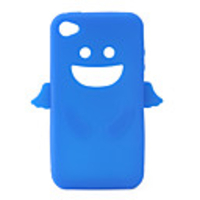 Angel Protective Silica Gel Case for iPhone4 - Blue