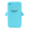 Angel Protective Silica Gel Case for iPhone4 - Light Blue