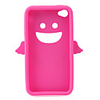 Angel Protective Silica Gel Case for iPhone4 - Rose Red