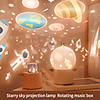 Angel Rotating LED Projector Lamp Night Light Kids Musical Box Gift Projection Light Starry Music Box Night Light Christmas Decorations gift