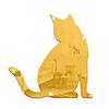 Animal Cat Wall Stickers Mirror Wall Stickers Decorative Wall Stickers,  Acrylic Home Decoration Wall Decal Wall Decoration 1pc