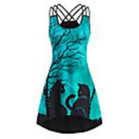 Animal Design Vacation Dress Summer Dress Women