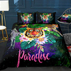 Animal Paradise 3-Piece Duvet Cover Set Hotel Bedding Sets Comforter Cover with Soft Lightweight Microfiber For Holiday Decoration(Include 1 Duvet Cover and 1or 2 Pillowcases)