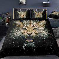 Animal Series 3-Piece Duvet Cover Set Hotel Bedding Sets Comforter Cover with Soft Lightweight Microfiber For Holiday Decoration(Include 1 Duvet Cover and 1or 2 Pillowcases)