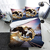 Animal Series 3D Print 3-Piece Duvet Cover Set Hotel Bedding Sets Comforter Cover with Soft Lightweight Microfiber(Include 1 Duvet Cover and 1or 2 Pillowcases)