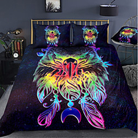 Animal Series Colorful 3-Piece Duvet Cover Set Hotel Bedding Sets Comforter Cover with Soft Lightweight Microfiber For Holiday Decoration(Include 1 Duvet Cover and 1or 2 Pillowcases)
