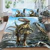 Animal Series Dinosaur Print 3-Piece Duvet Cover Set Hotel Bedding Sets Comforter Cover with Soft Lightweight Microfiber For Holiday Decoration(Include 1 Duvet Cover and 1or 2 Pillowcases)