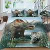 Animal Series Dinosaur Print 3-Piece Duvet Cover Set Hotel Bedding Sets Comforter Cover with Soft Lightweight Microfiber For Holiday Decoration(Include 1 Duvet Cover and 1or 2 Pillowcases)