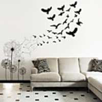 Animals / Botanical Wall Stickers Dandelion Flying Bird Wall Stickers Decorative Wall Stickers PVC Home Decoration Wall Decal Wall / Window Decoration 1pc