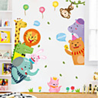 Animals / Christmas Decorations Wall Stickers Plane Wall Stickers / Holiday Wall Stickers Decorative Wall Stickers,  PVC Home Decoration Wall Decal Wall / Window Decoration 1pc / Removable