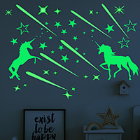 Animals / Holiday Wall Stickers Luminous Wall Stickers / Holiday Wall Stickers Decorative Wall Stickers,  PVC Home Decoration Wall Decal Wall Decoration 2pcs