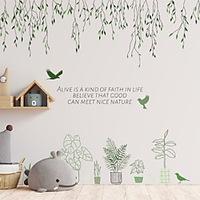 Animals Floral Plants Wall Stickers Bedroom Living Room Removable Pre-pasted PVC Home Decoration Wall Decal 58116CM miniinthebox