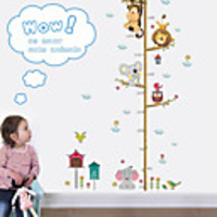 Animals Wall Stickers Animal Wall Stickers Height Stickers,  PVC Home Decoration Wall Decal Wall Decoration 1pc / Removable