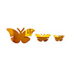 Animals/Butterflies / Fairies Wall Stickers Mirror Wall Stickers Decorative Wall Stickers,  Acrylic Home Decoration Wall Decal Wall Decoration 3pcs
