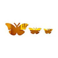 Animals/Butterflies / Fairies Wall Stickers Mirror Wall Stickers Decorative Wall Stickers,  Acrylic Home Decoration Wall Decal Wall Decoration 3pcs