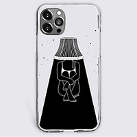 Anime Black White Case For Apple iPhone 12 iPhone 11 iPhone 12 Pro Max Unique Design Protective Case Shockproof Back Cover TPU