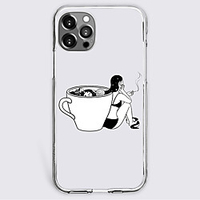 Anime Black White Case For Apple iPhone 12 iPhone 11 iPhone 12 Pro Max Unique Design Protective Case Shockproof Back Cover TPU