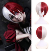 anime cosplay wigs short white red mixed hair halloween costume party wigs (todoroki shōto) miniinthebox