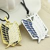 anime necklace attack on titan necklace wings of freedom pendant necklace miniinthebox