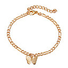 Anklet Vintage European Unisex Body Jewelry For Halloween Street Alloy Butterfly Gold