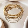Anklet Vintage Punk European Unisex Body Jewelry For Halloween Street Synthetic Diamond Imitation Diamond Alloy Gold