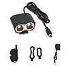 ANOWL LS7861-1 LED Light 1500 lm LED LED 2 Emitters 3 Mode with Battery and Charger Easy Carrying Camping / Hiking / Caving Everyday Use Cycling / Bike Black