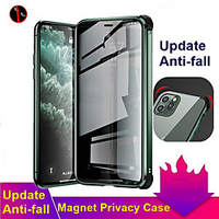 Anti-peep Magnetic Case For iPhone SE2020 / 11 / 11 Pro / 11 Pro Max / X/ XS / XR / XS Max / 8Plus / 8 / 7Plus / 7 Tempered Glass Double Sided Case Anti-peeping Cover 360 Protection Case miniinthebox