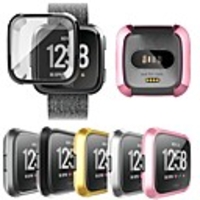 Anti Ultra thin Electroplated Soft TPU Case For Fitbit Versa / versa SE Full Screen Protector Silicone Case