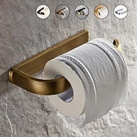 Antique Brass Toilet Roll Paper Holders, Towel Ring Hangers Bath Collection Set Wall Modern Mount miniinthebox